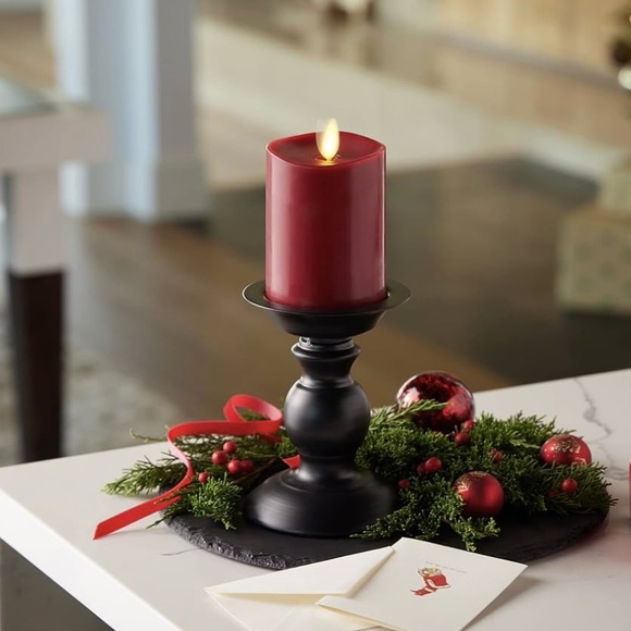 Luminara 3” x 4.5” Unscented Red Pillar. - Picture 2 of 8